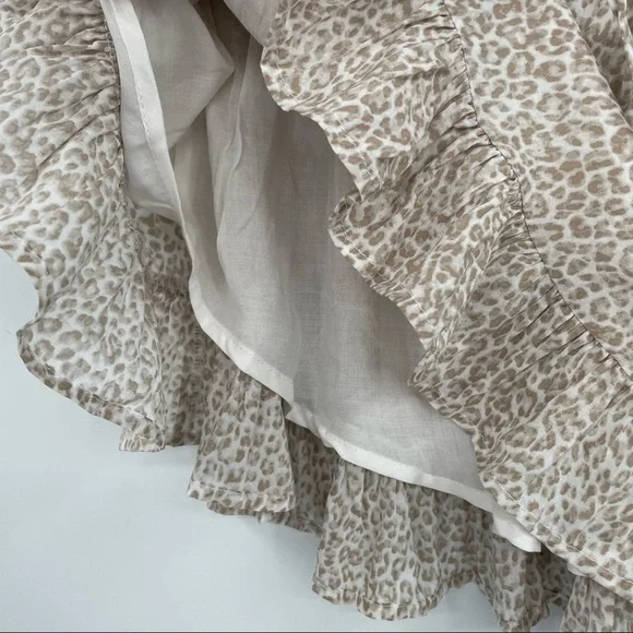 Olivaceous Animal Print Ruffled Skirt - Picture 9 of 10